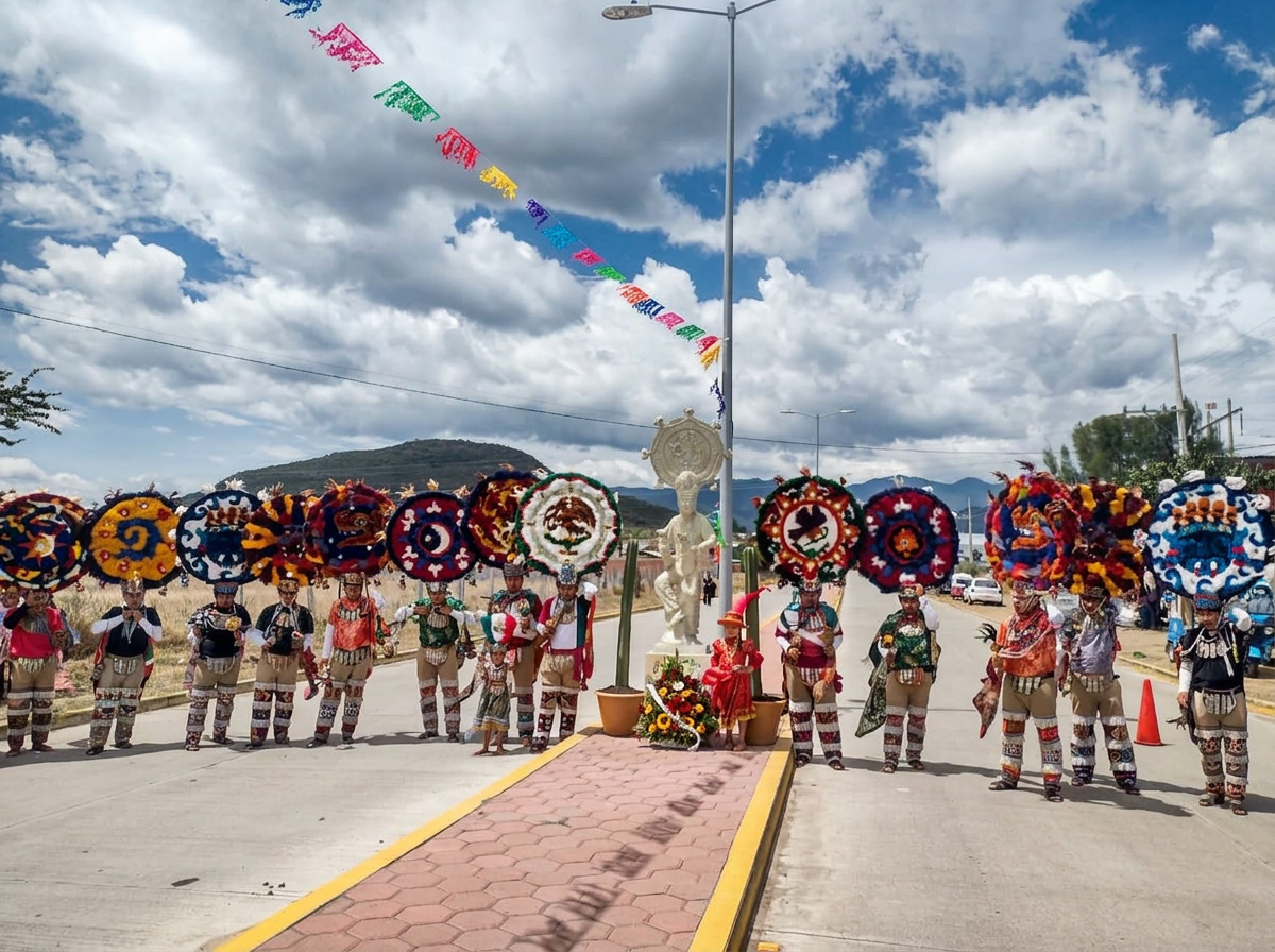 Danza de la Pluma dancers in Teotitlán del Valle, Oaxaca